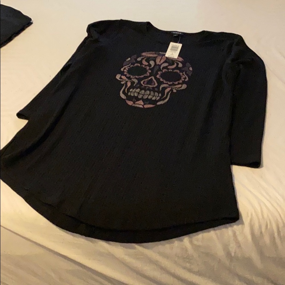 Skull waffle tee